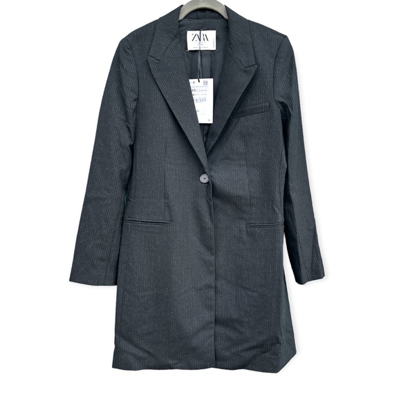 ZARA Wool-blend Frock Longline Blazer - Picture 3 of 16